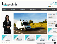 Tablet Screenshot of hallmarkvanandtruckhire.co.uk